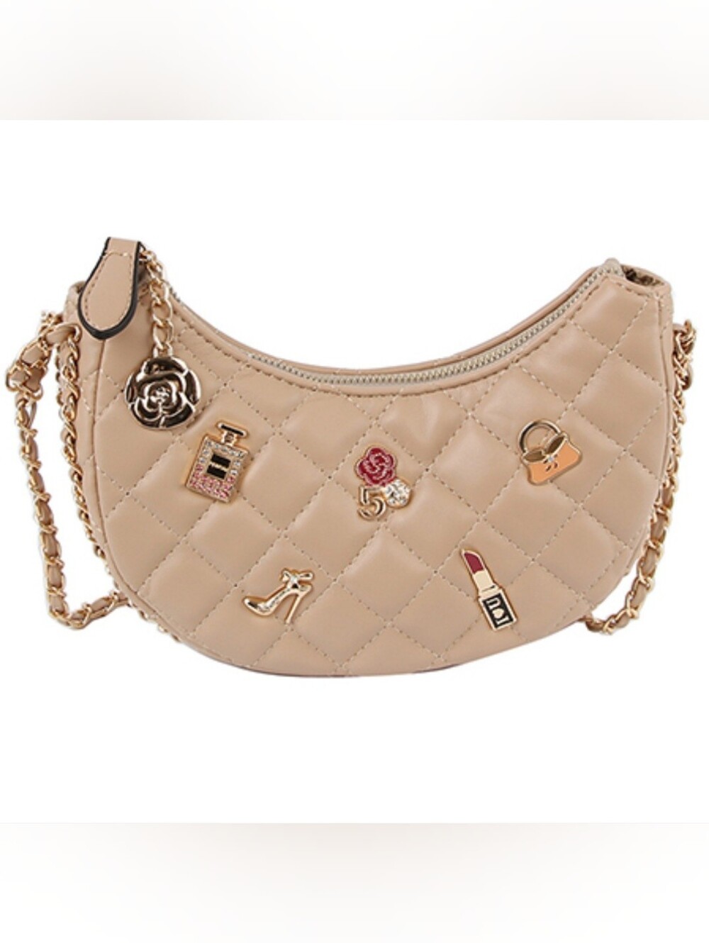 NWT Le Miel Quilted Lucky Charms Crossbody Hobo